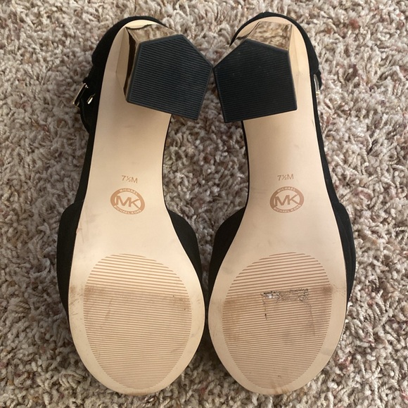 Michael Michael Kors Petra Suede Platform Sandals Sz 7.5 - Picture 4 of 5